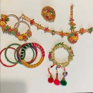 5pc Mahiyoon Bridal HandMade jewelry set pakistani